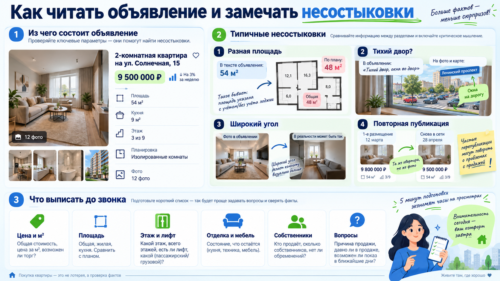 Объявление проверяют по фактам и несостыковкам