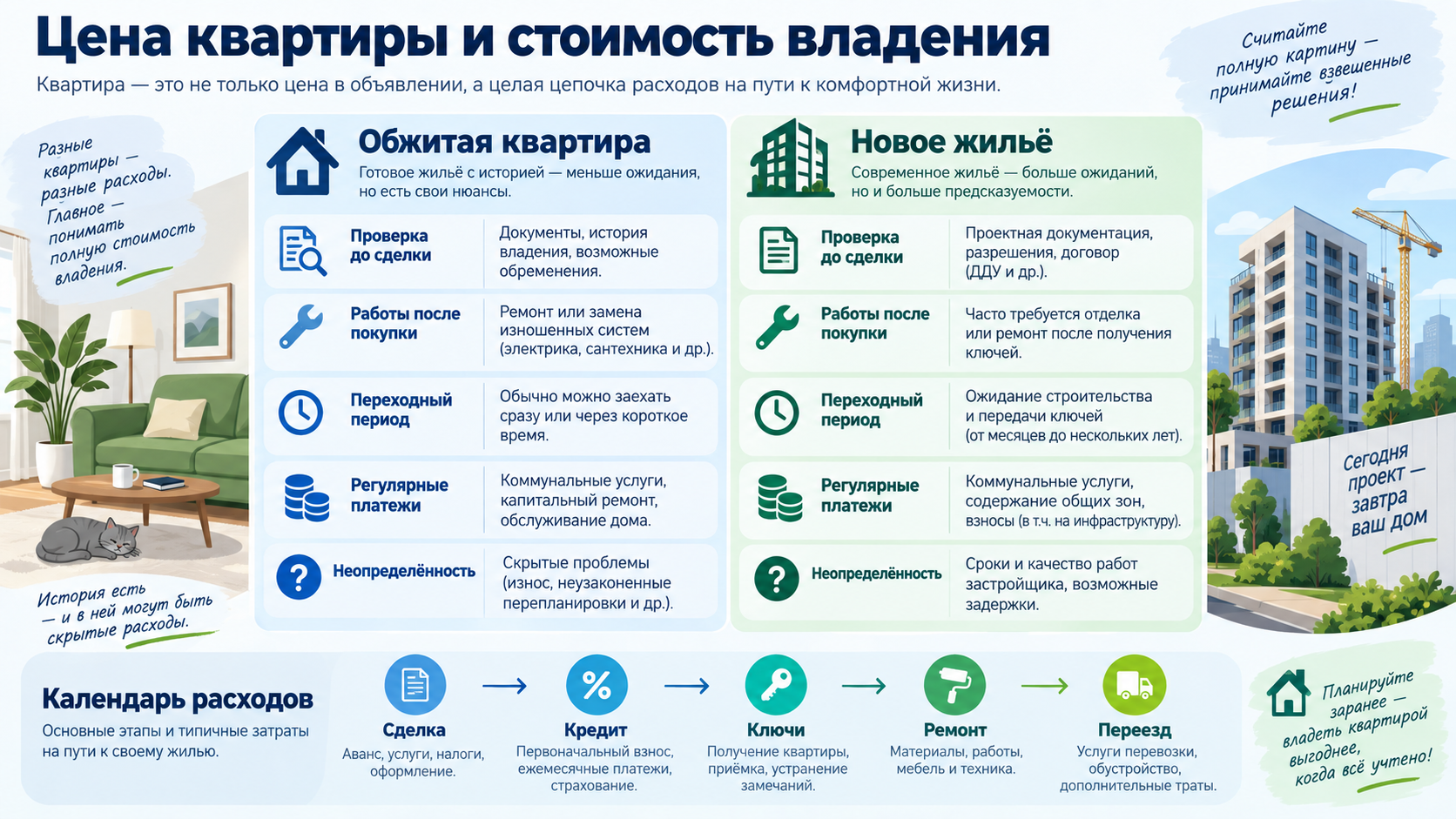 Цена квартиры — только часть расходов